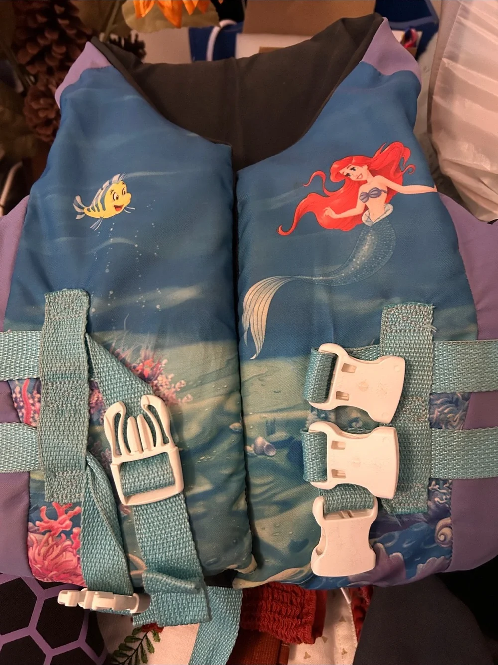 Disney Kids Swim Life Jacket - Blue, Purple, Teal